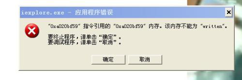 iexplore.exe 应用程序错误